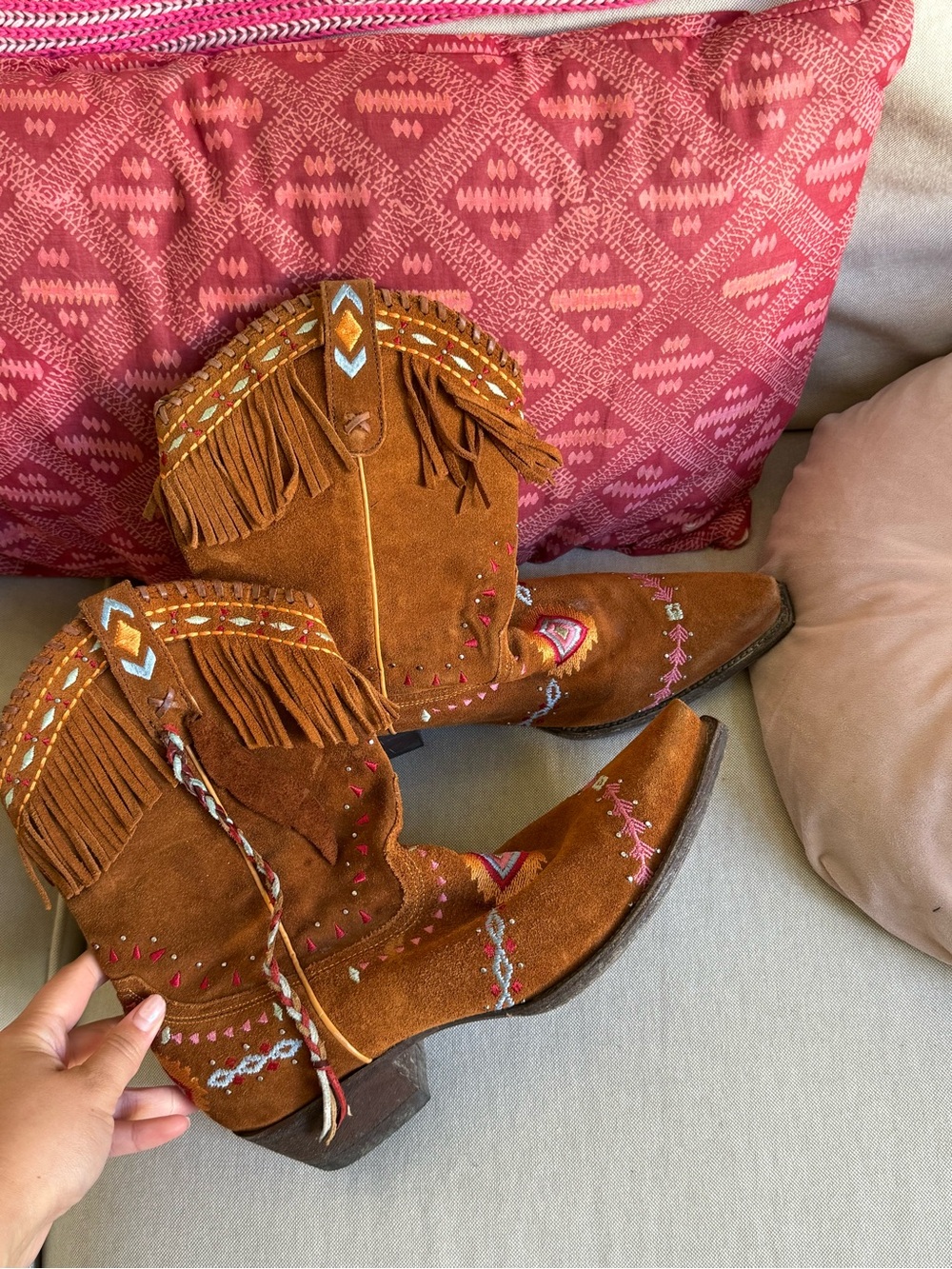 Old Gringo Fringe Suede Embroidered Western Boots